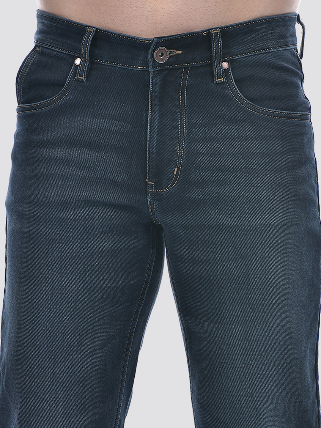 Numero Uno Men Solid Dark Blue Jeans